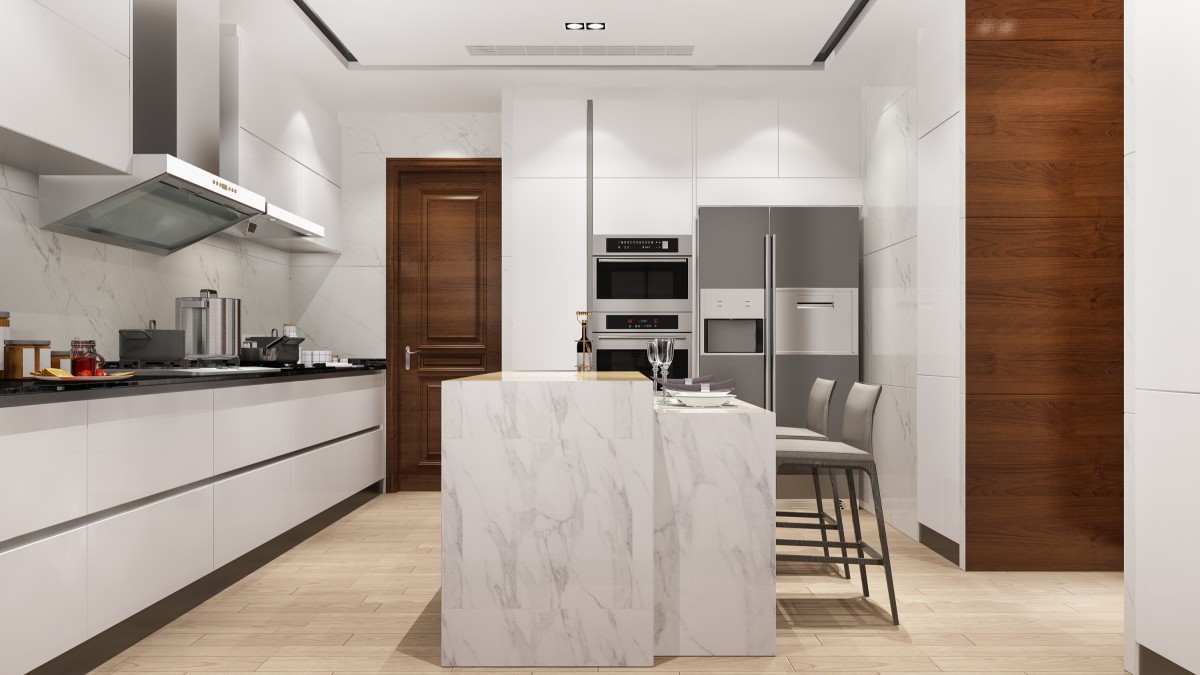 É possível combinar mármore com azulejos?